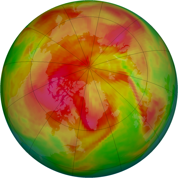 Arctic ozone map for 30 March 1979